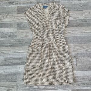 Anthropologie Lil love print lightweight cap sleeve lined dress size 0 H19